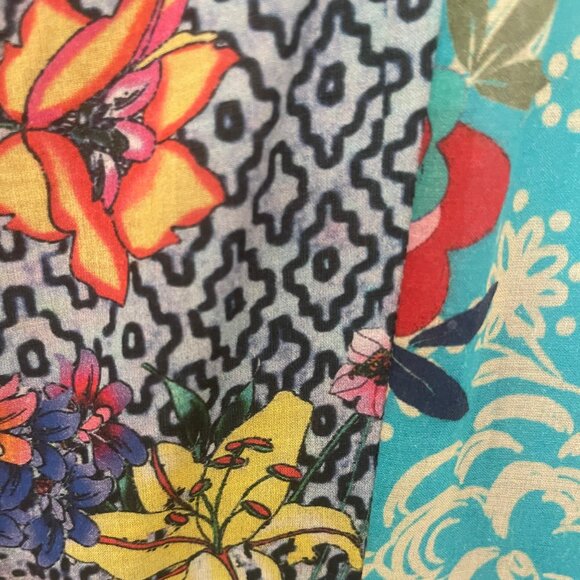 Patchwork Print Johnny Was Maxi Dress With Separate Slip Size Medium - Picture 3 of 6